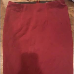 Maroon/red pencil skirt